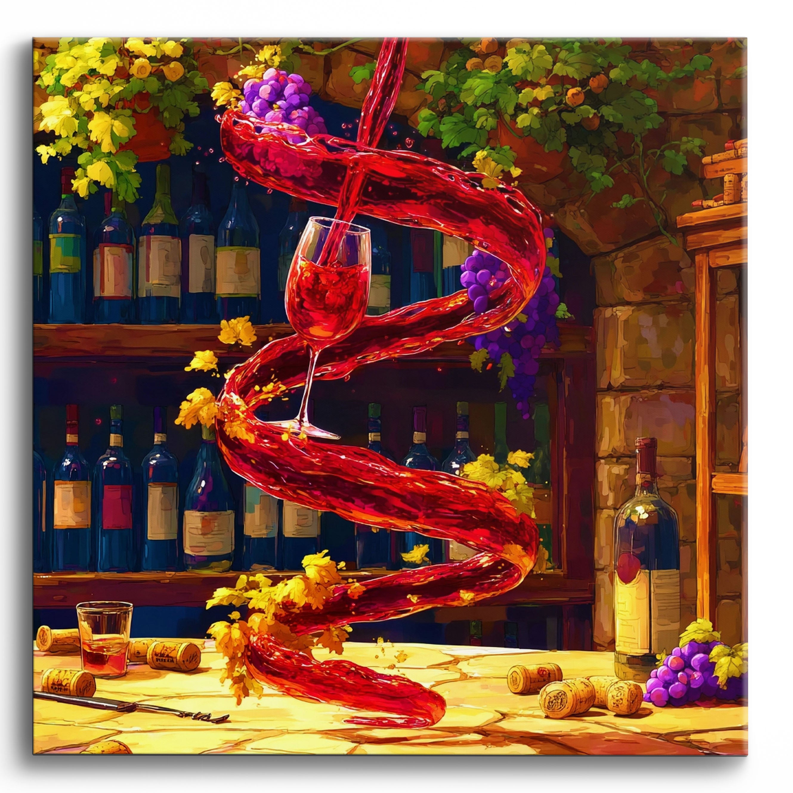 Corks & Clusters No Frame / 40x40cm