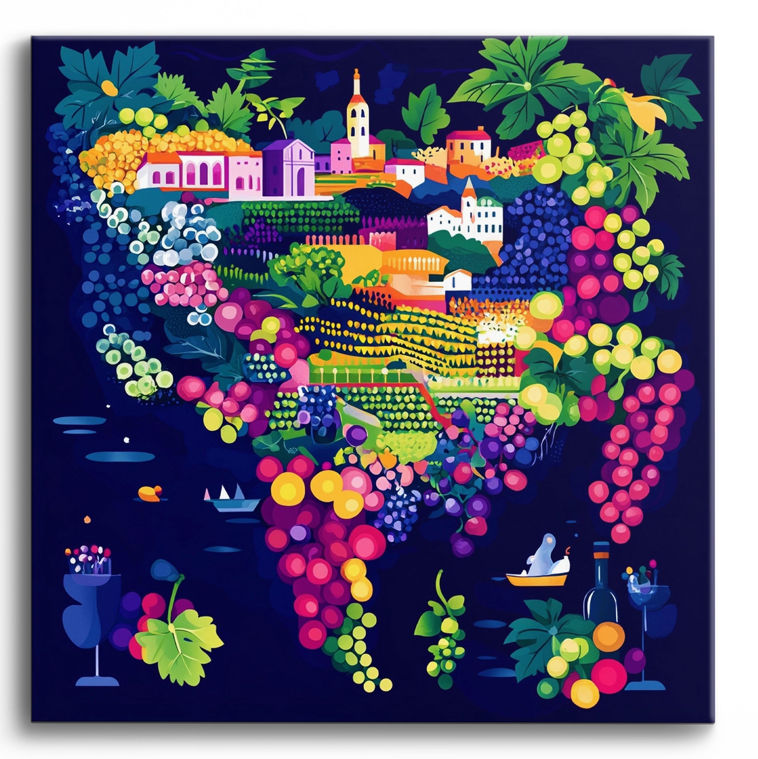 Grape Spectrum No Frame / 40x40cm