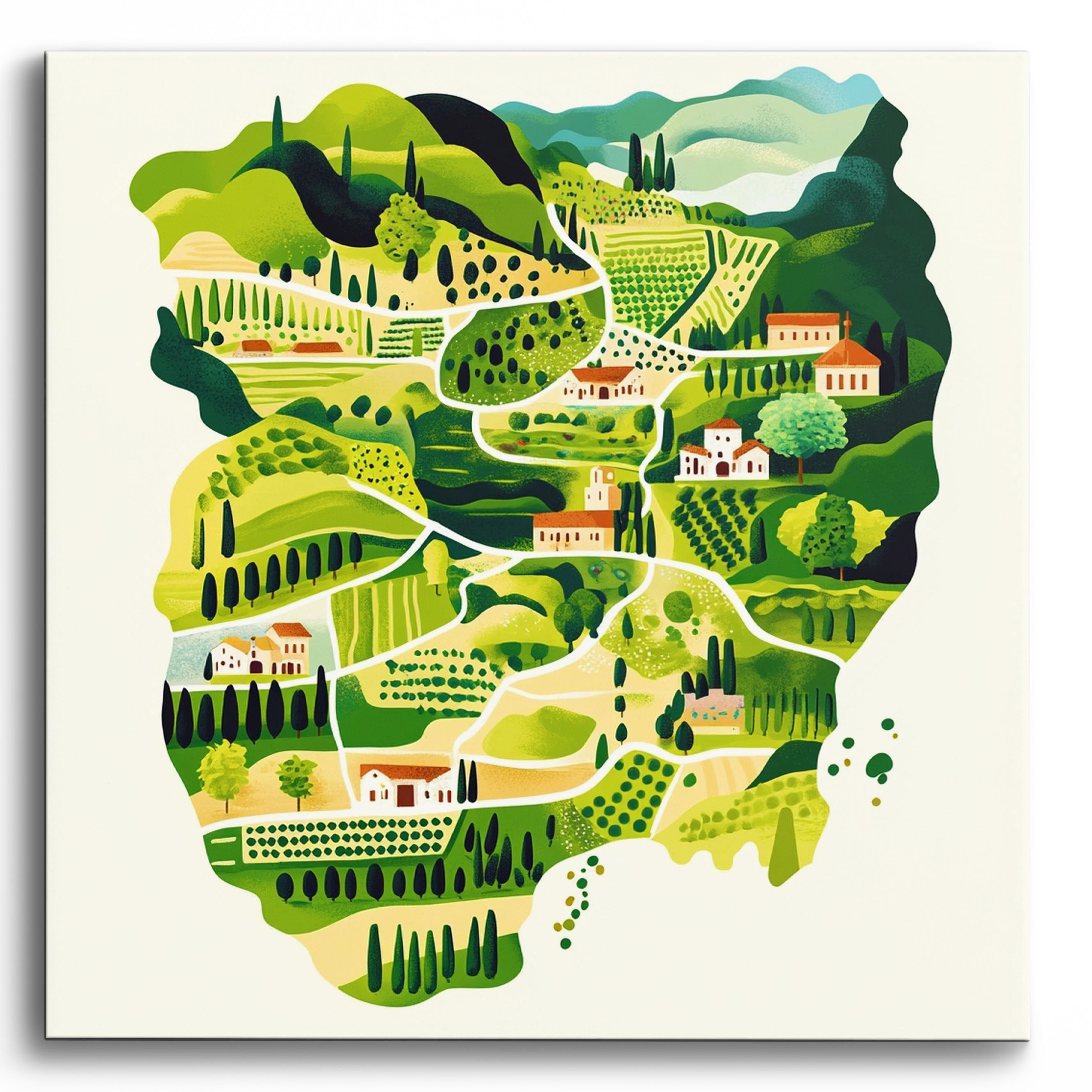Green Wine Adventure No Frame / 40x40cm