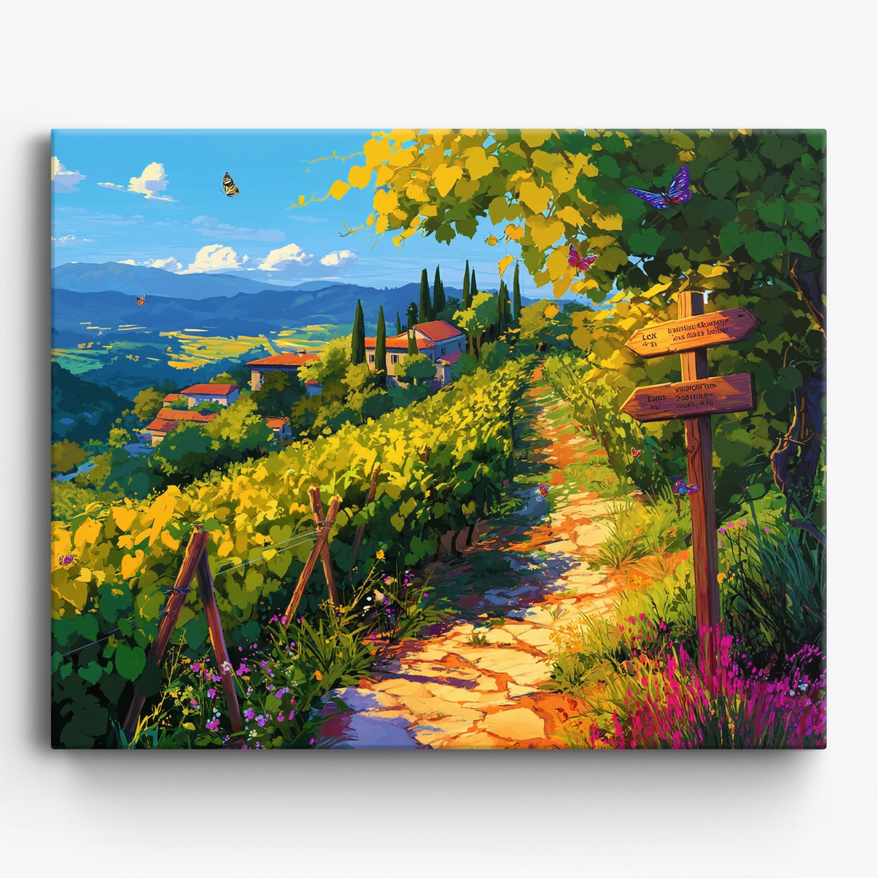 Luminescent Wine Paths No Frame / 50x40cm