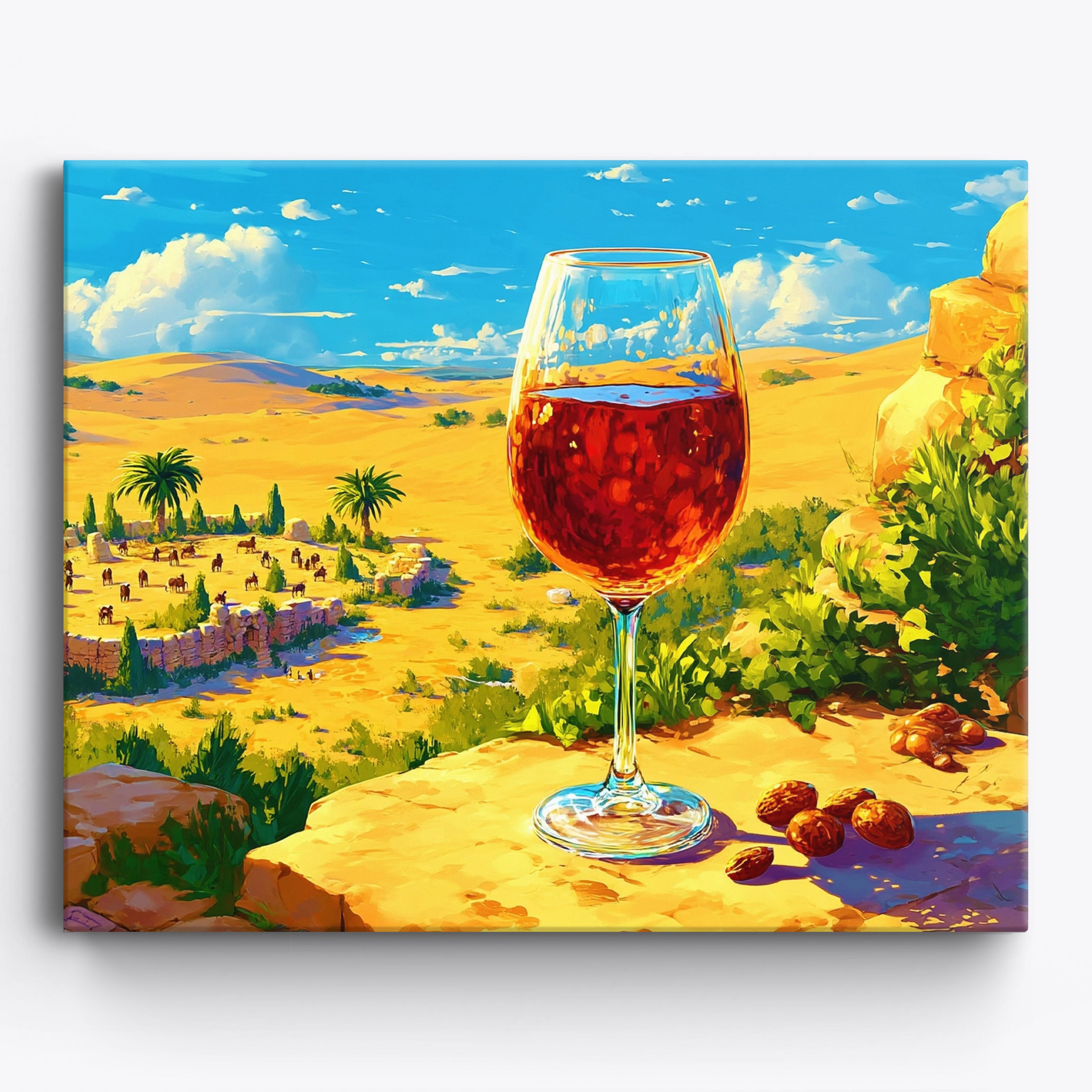 Desert Sunset Oasis No Frame / 50x40cm
