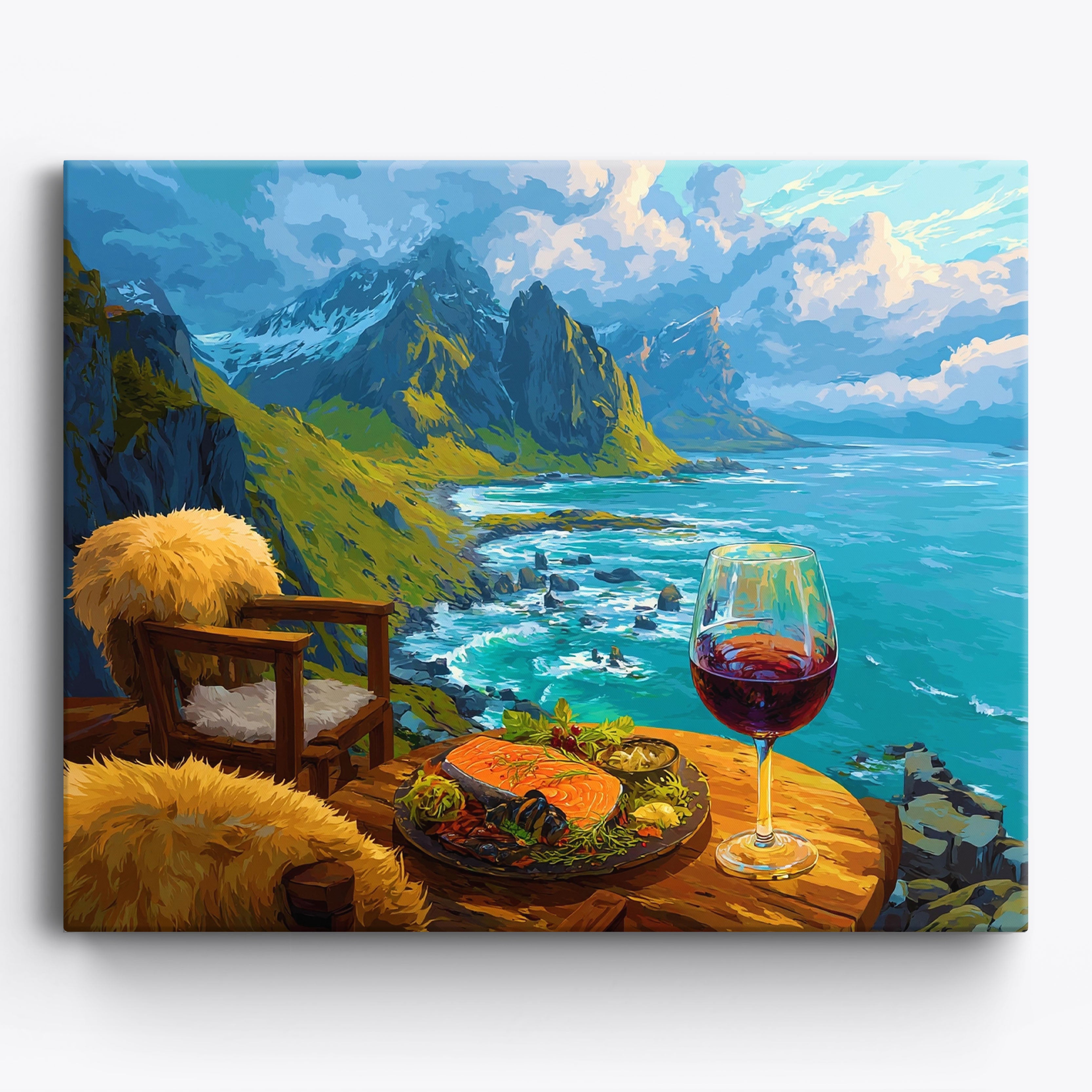 Cliffside Coastal Charm No Frame / 50x40cm