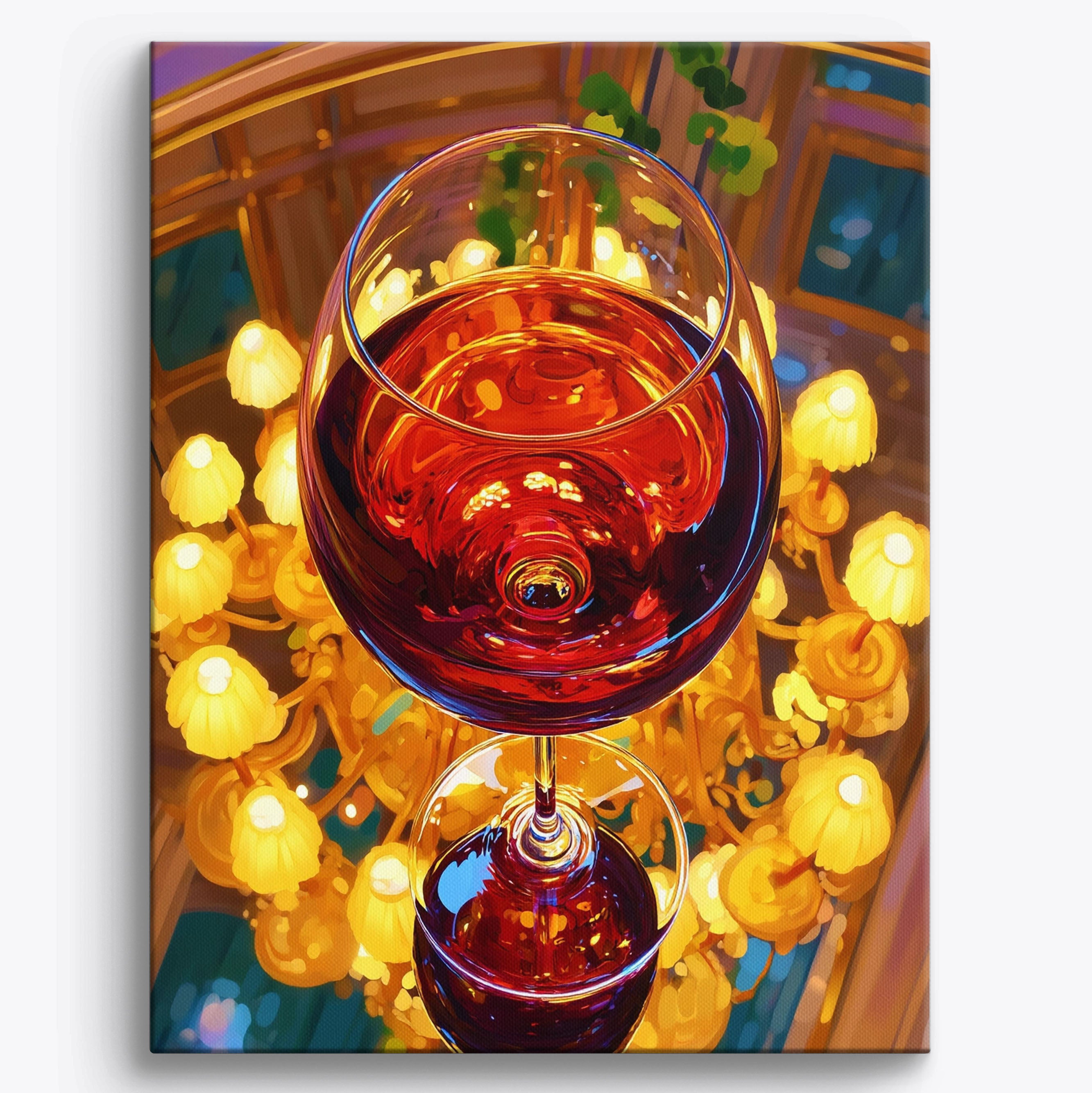Wine Chandelier Glow No Frame / 40x50cm