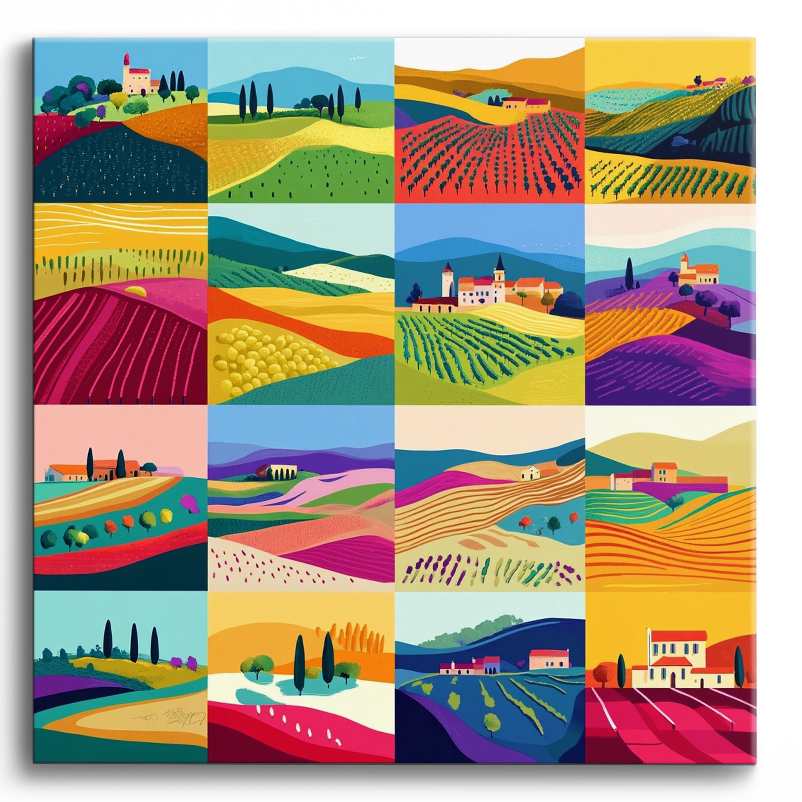 Vibrant Vineyards No Frame / 40x40cm