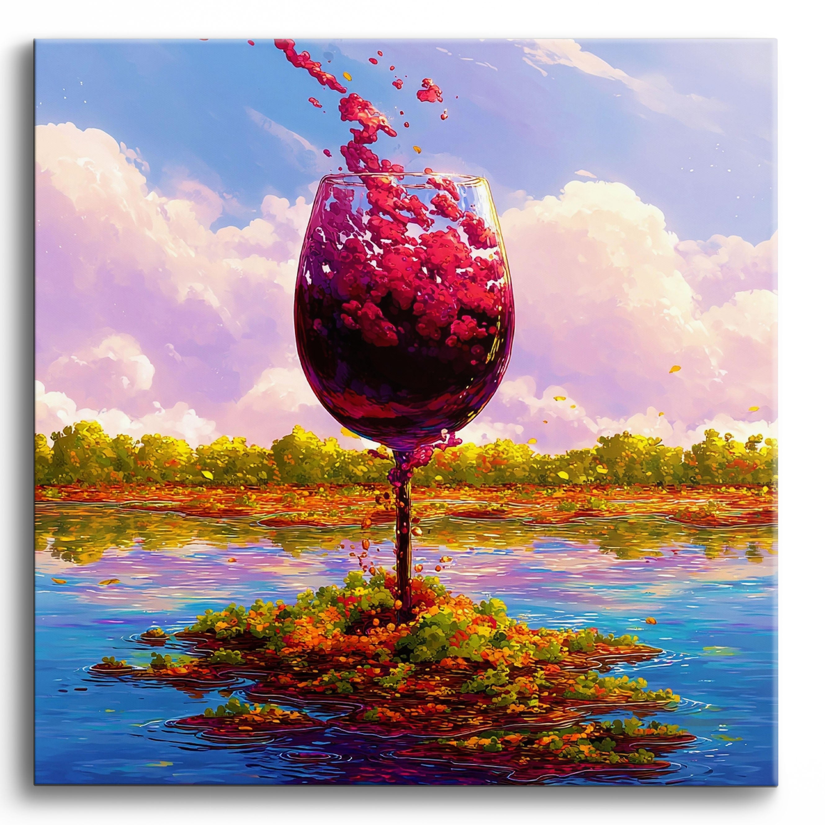 Wine Ripples No Frame / 40x40cm