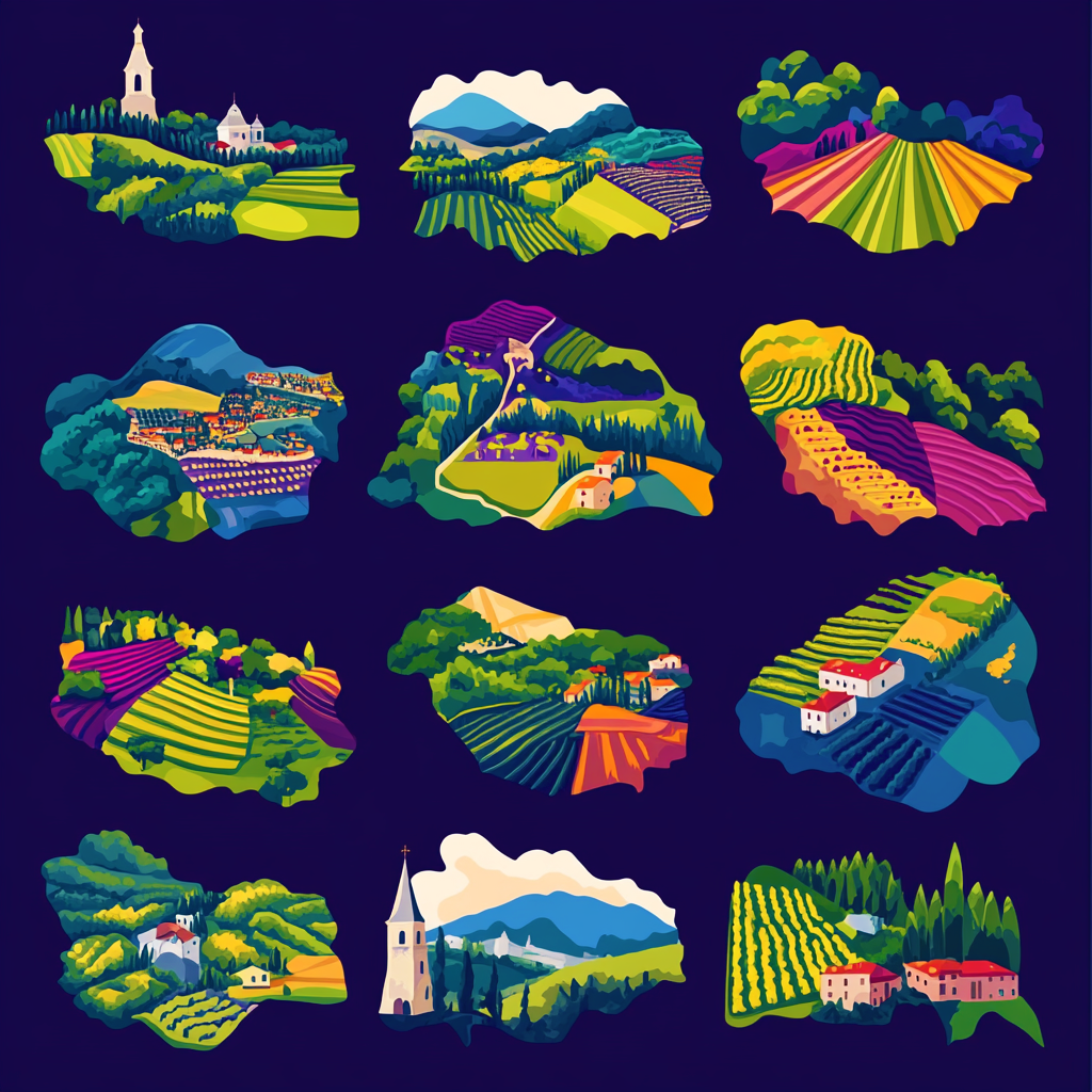 Colorful Regions Map