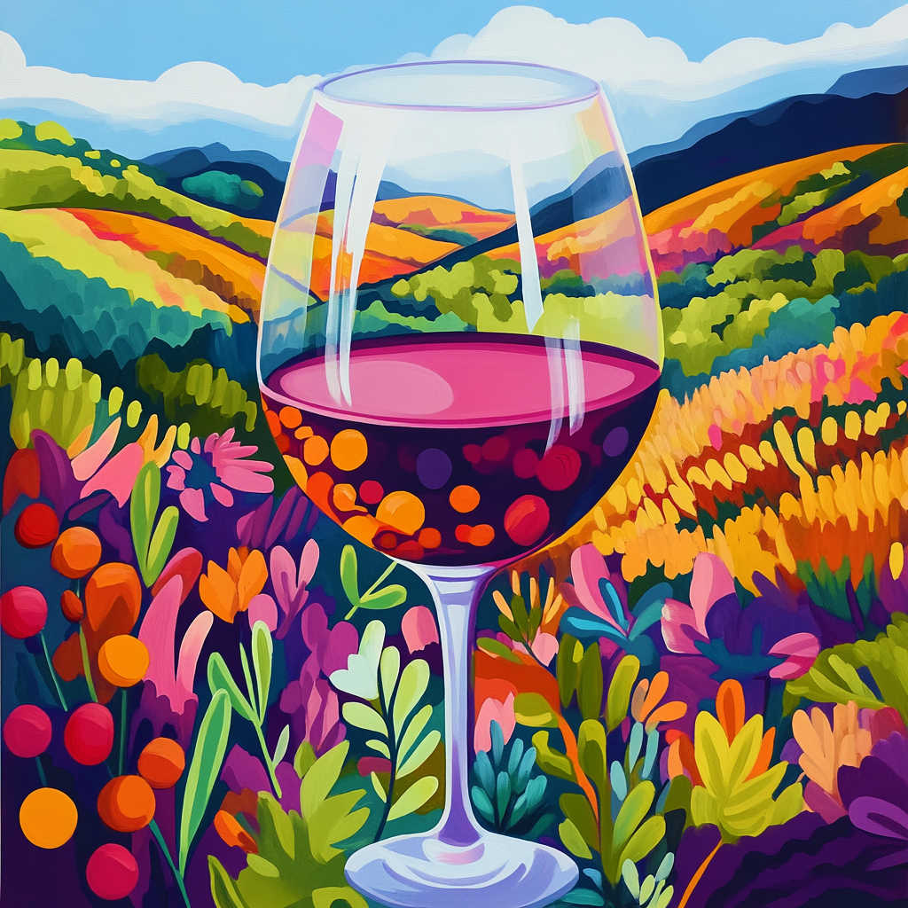 Colorful Vineyard Glass