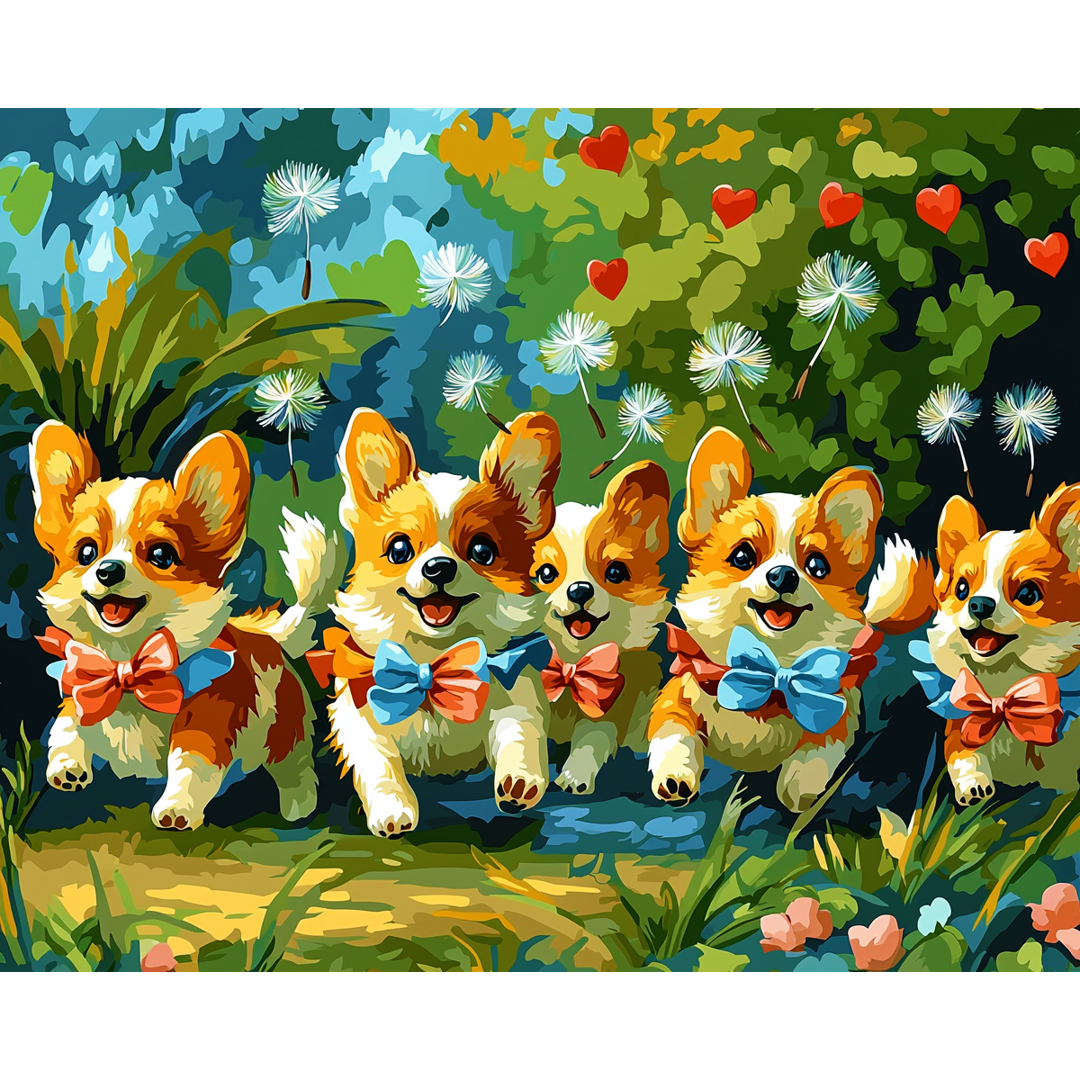 Joyful Corgi Garden