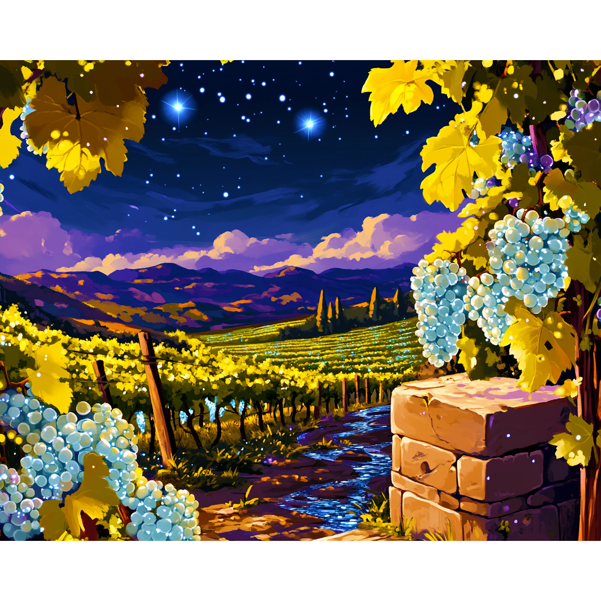 Starlit Vineyard