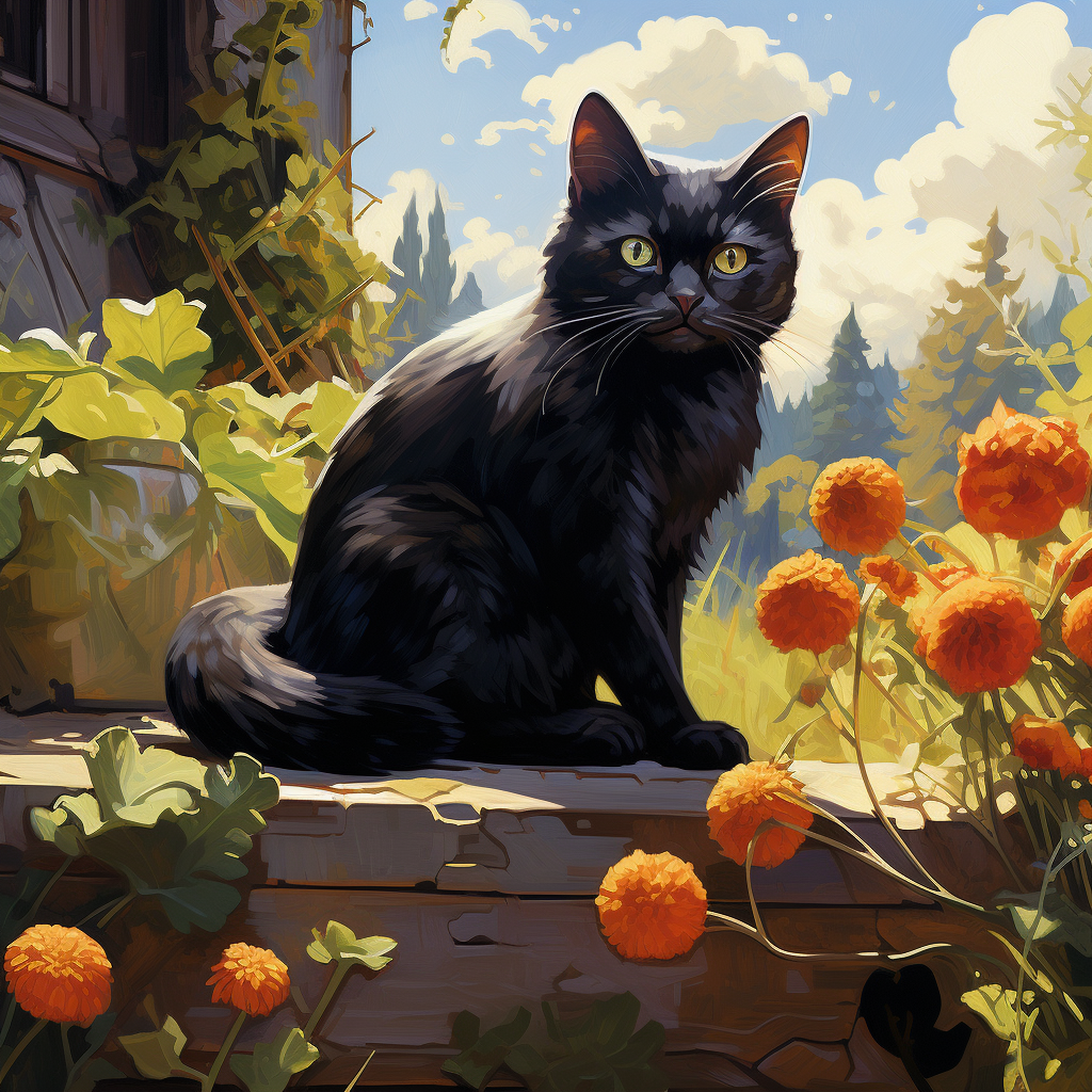 Il gatto nero fiorisce