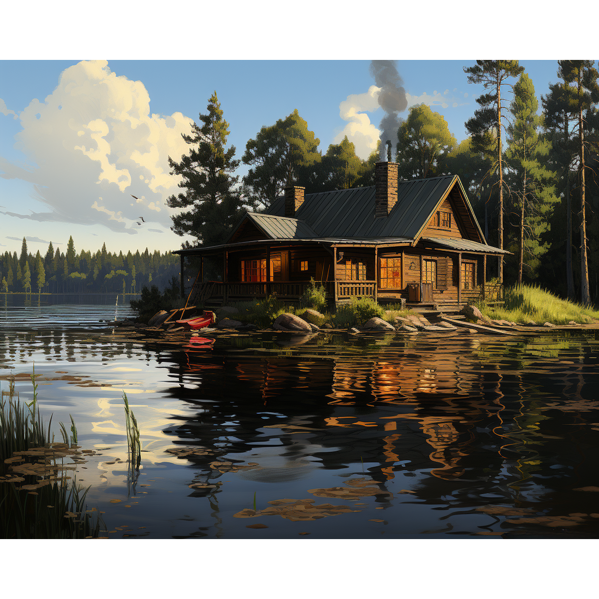 Cabina sul lago