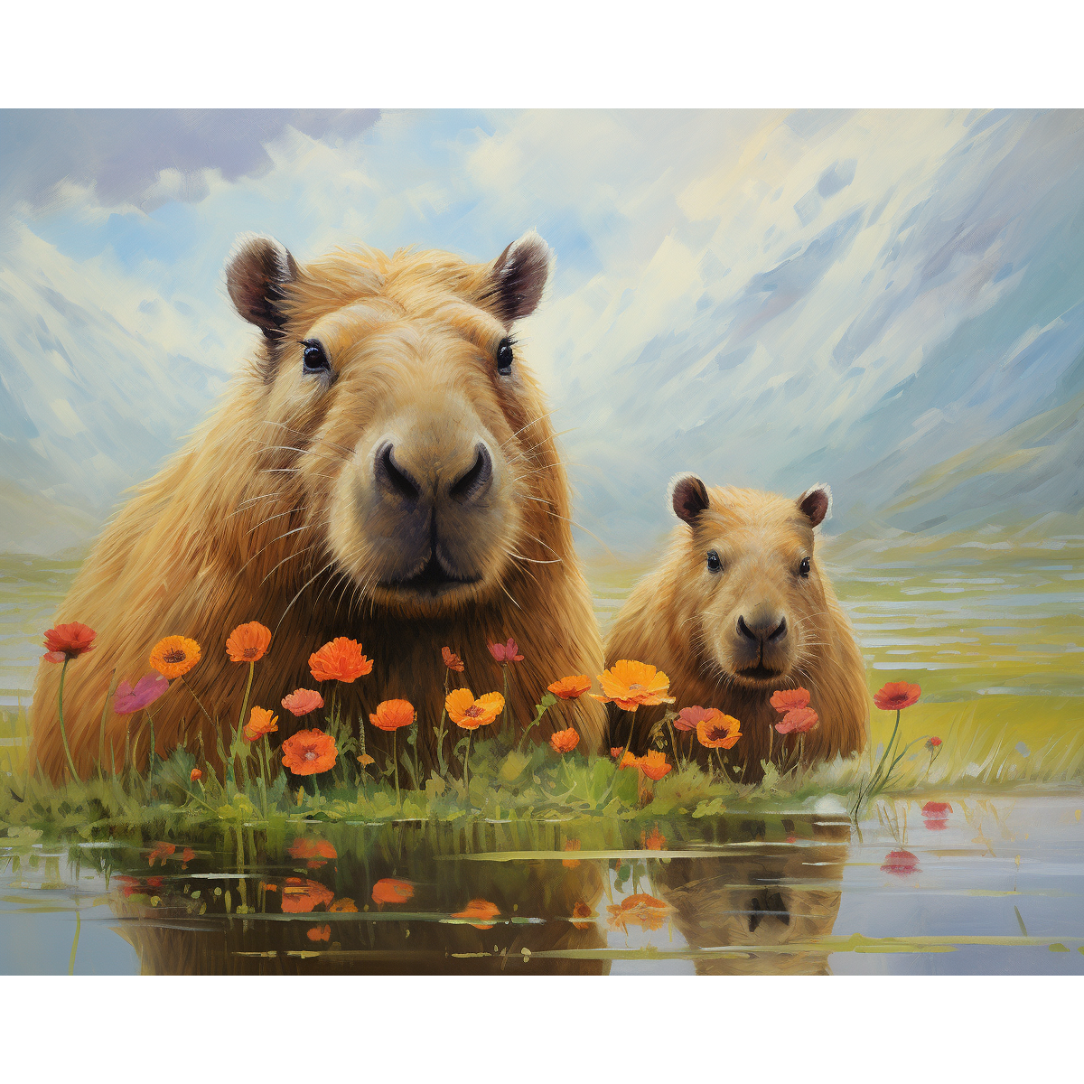 Evidenziatore floreale Capybara