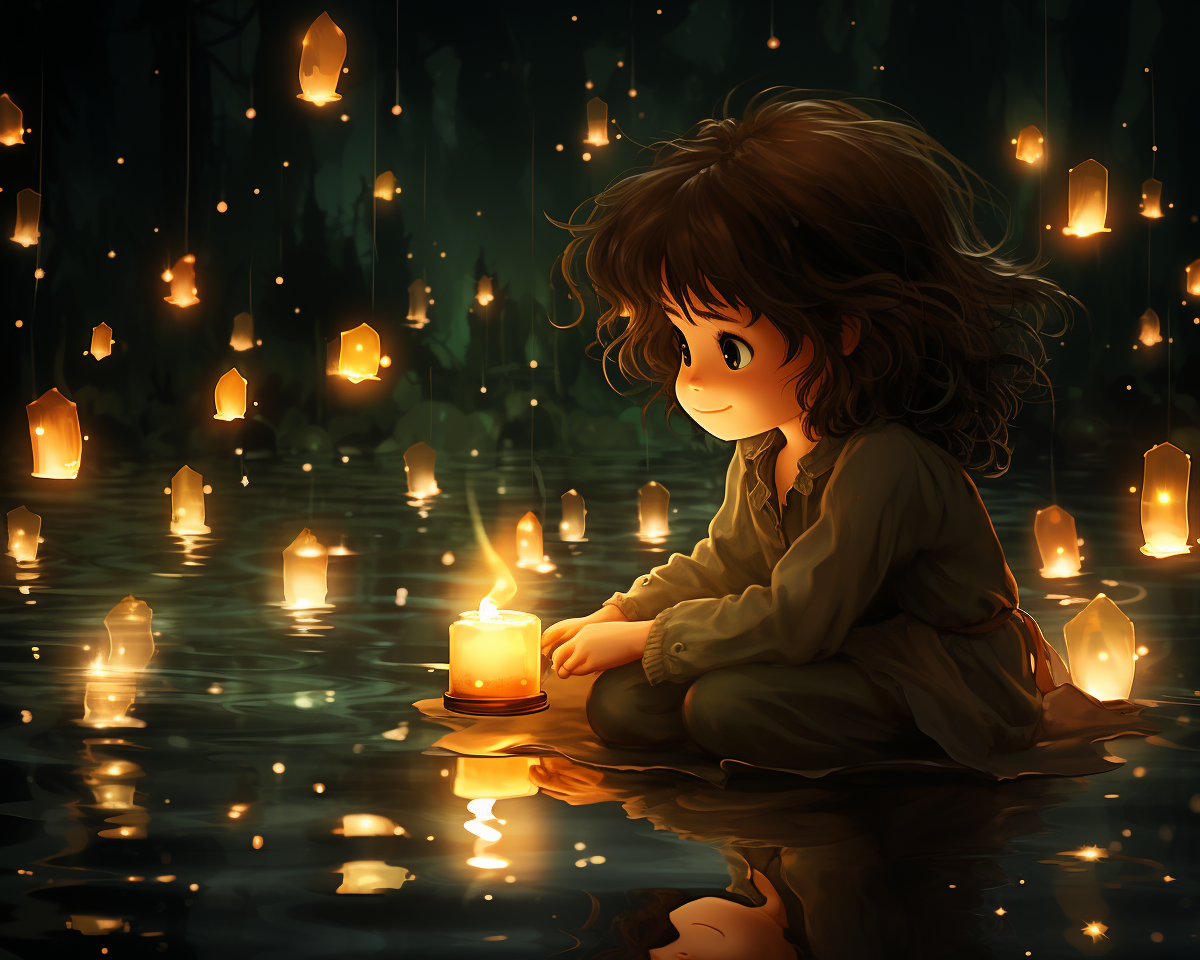 Candele del lago accogliente