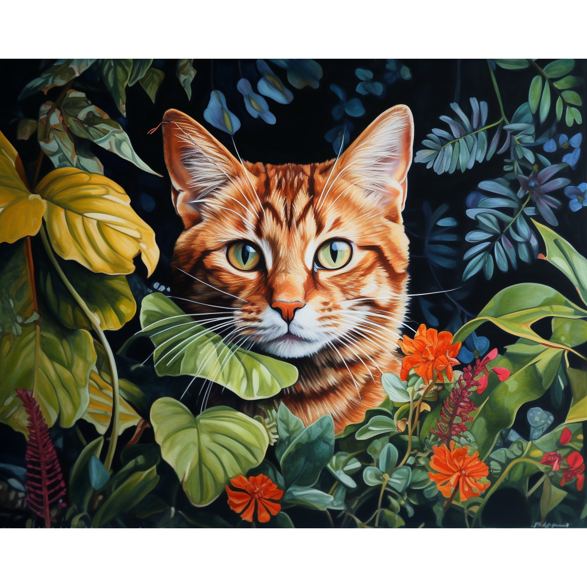 Gatto della giungla arancione