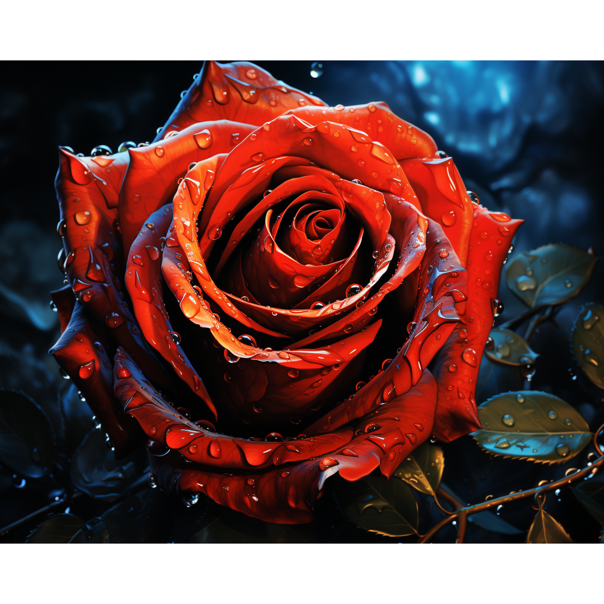 Rosa realistica da sera
