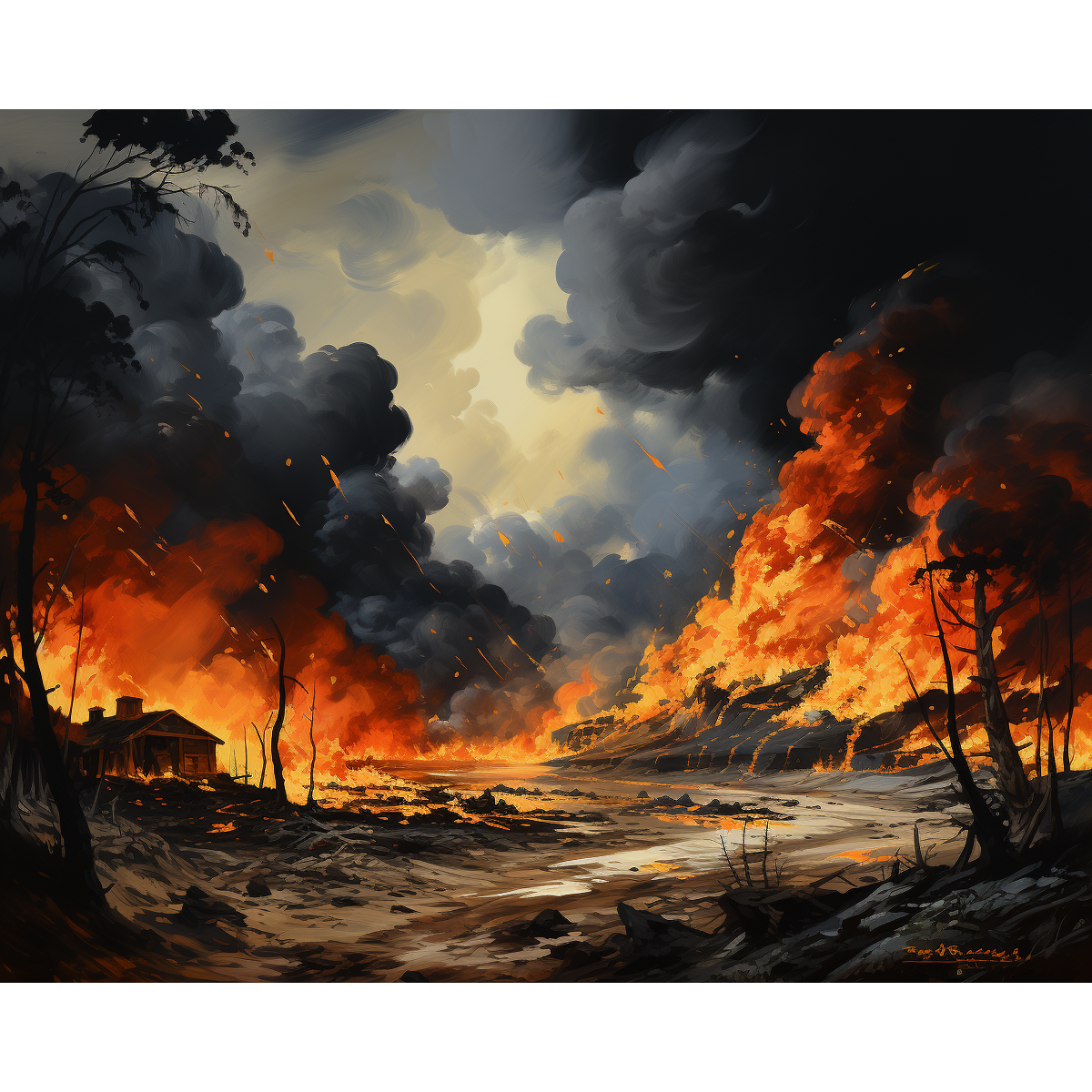 Cielo e terra in fiamme